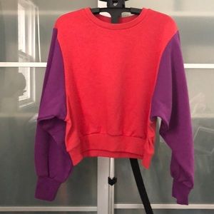 80s style crop top sweater